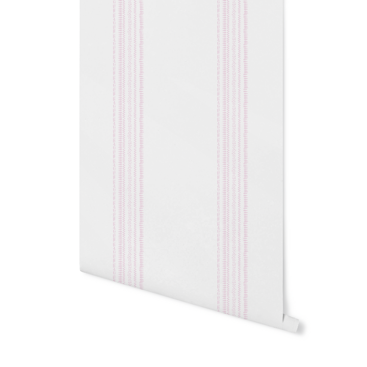 Pink Vertical Grouped Whimsical Stripes Wallpaper WW2601