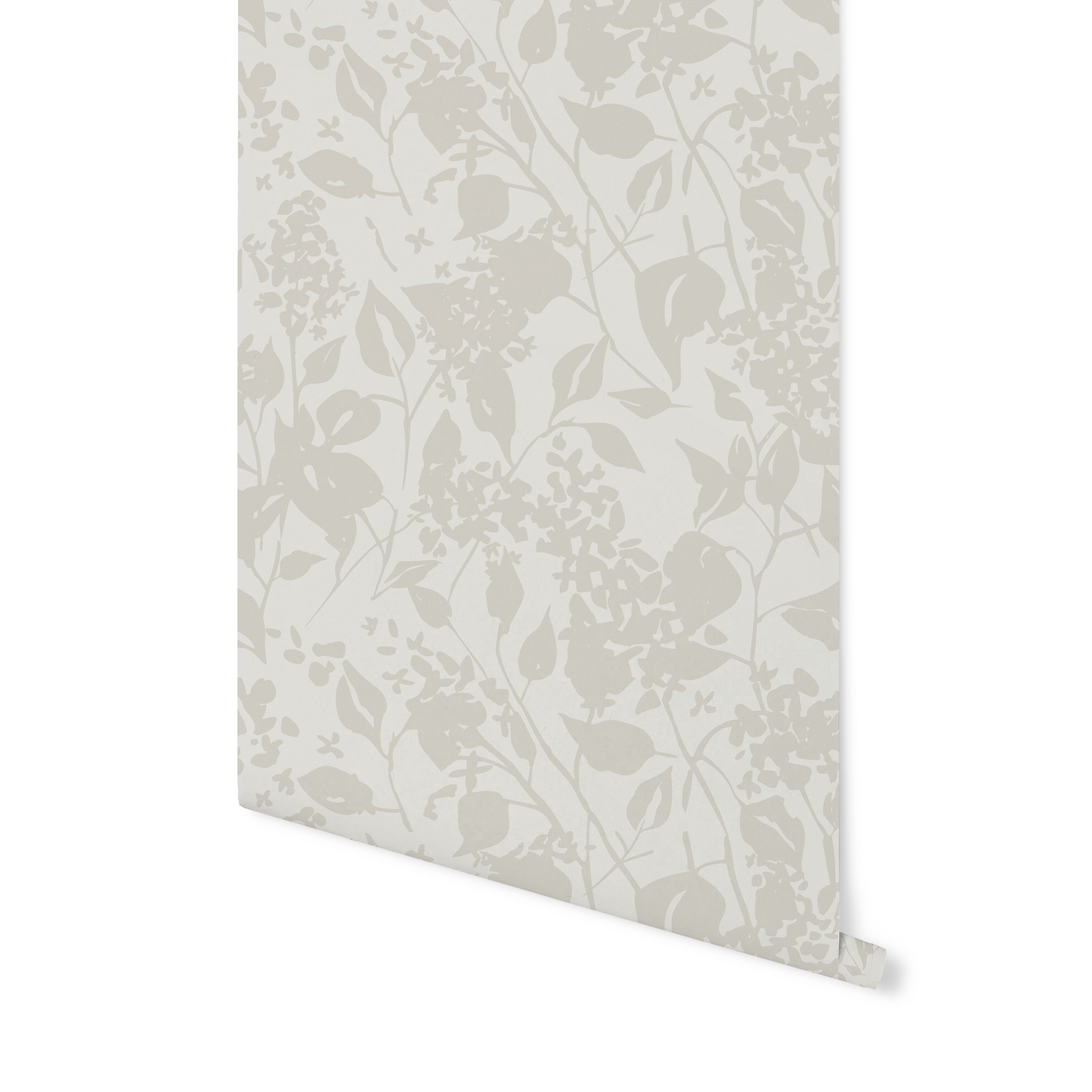Beige Abstract Floral Wallpaper WW2508