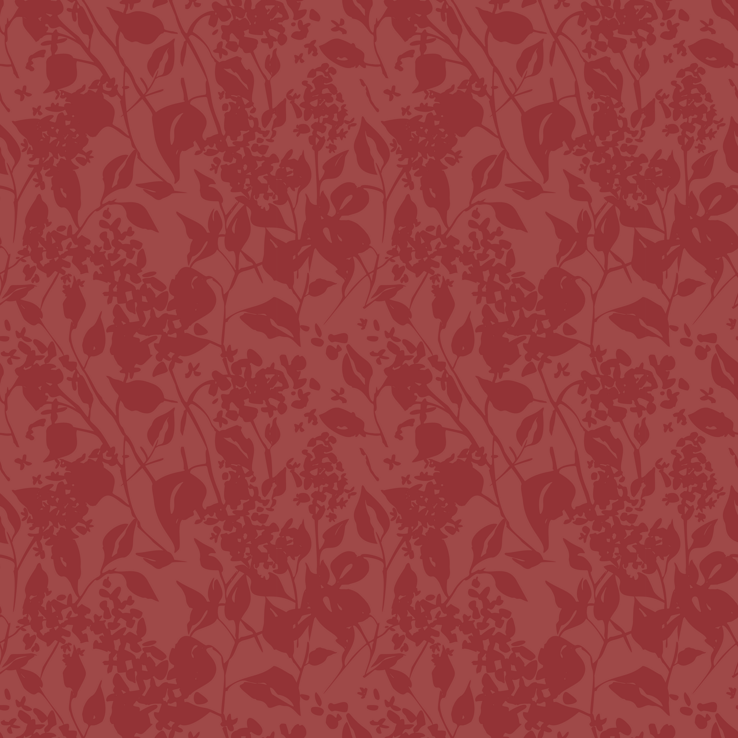 Deep Red Abstract Floral Wallpaper WW2518