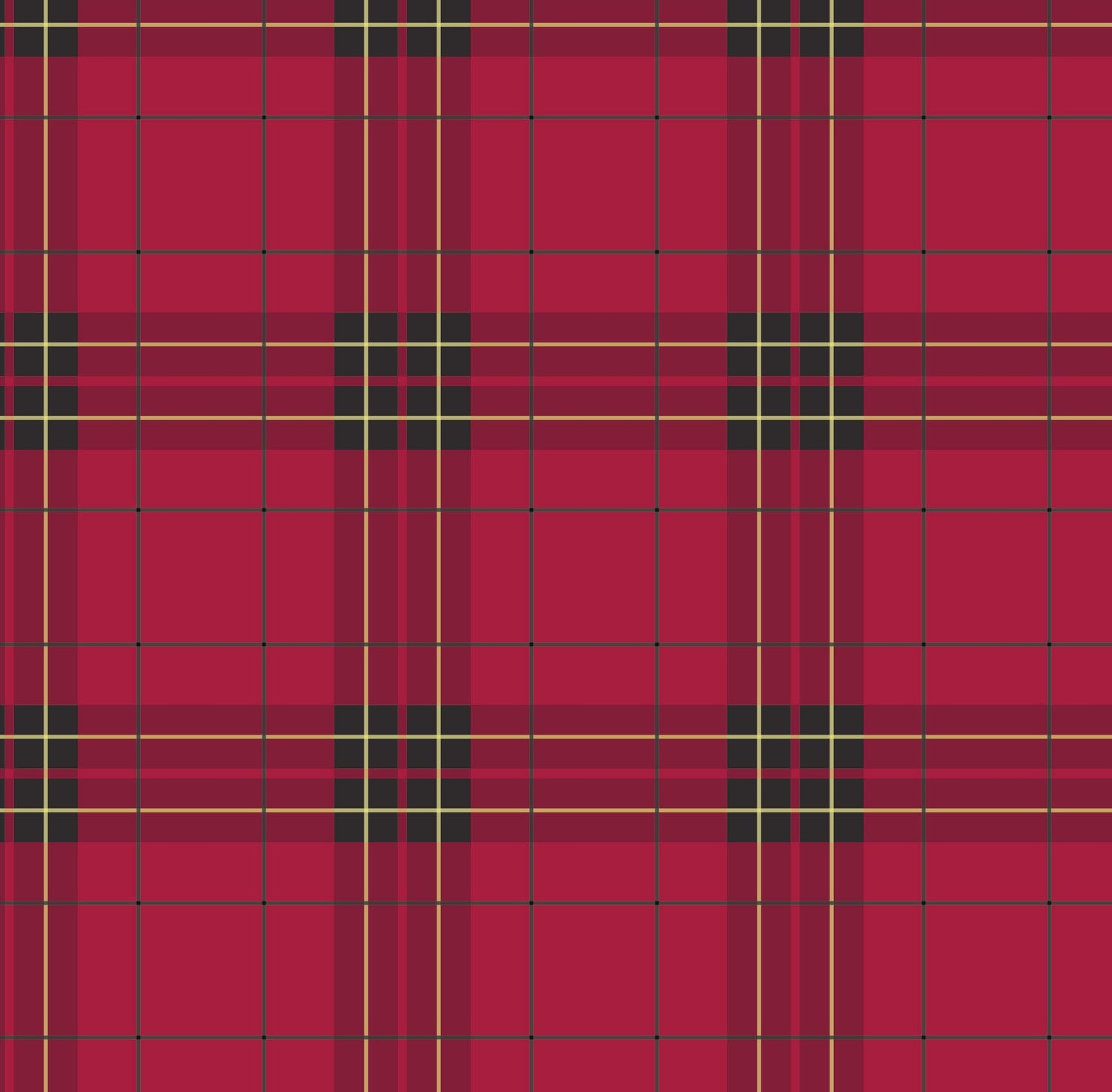 Wallpaper Plaid Red/ Christmas Holiday Tartan Plaid Wallpaper/ Removable/ Peel and Stick/ Unpasted/ Pre-Pasted Wallpaper WW1948