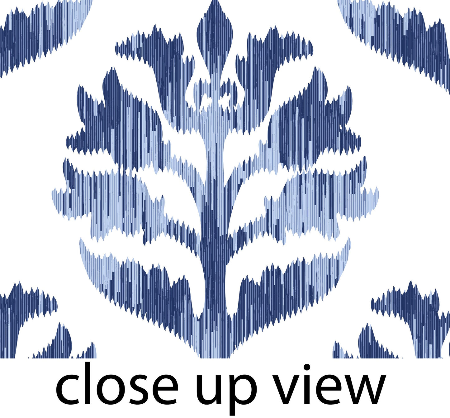 Peel and Stick Wallpaper Blue Navy Ikat Wallpaper/ Removable Wallpaper/ Unpasted Wallpaper/ Pre-Pasted Wallpaper WW2047