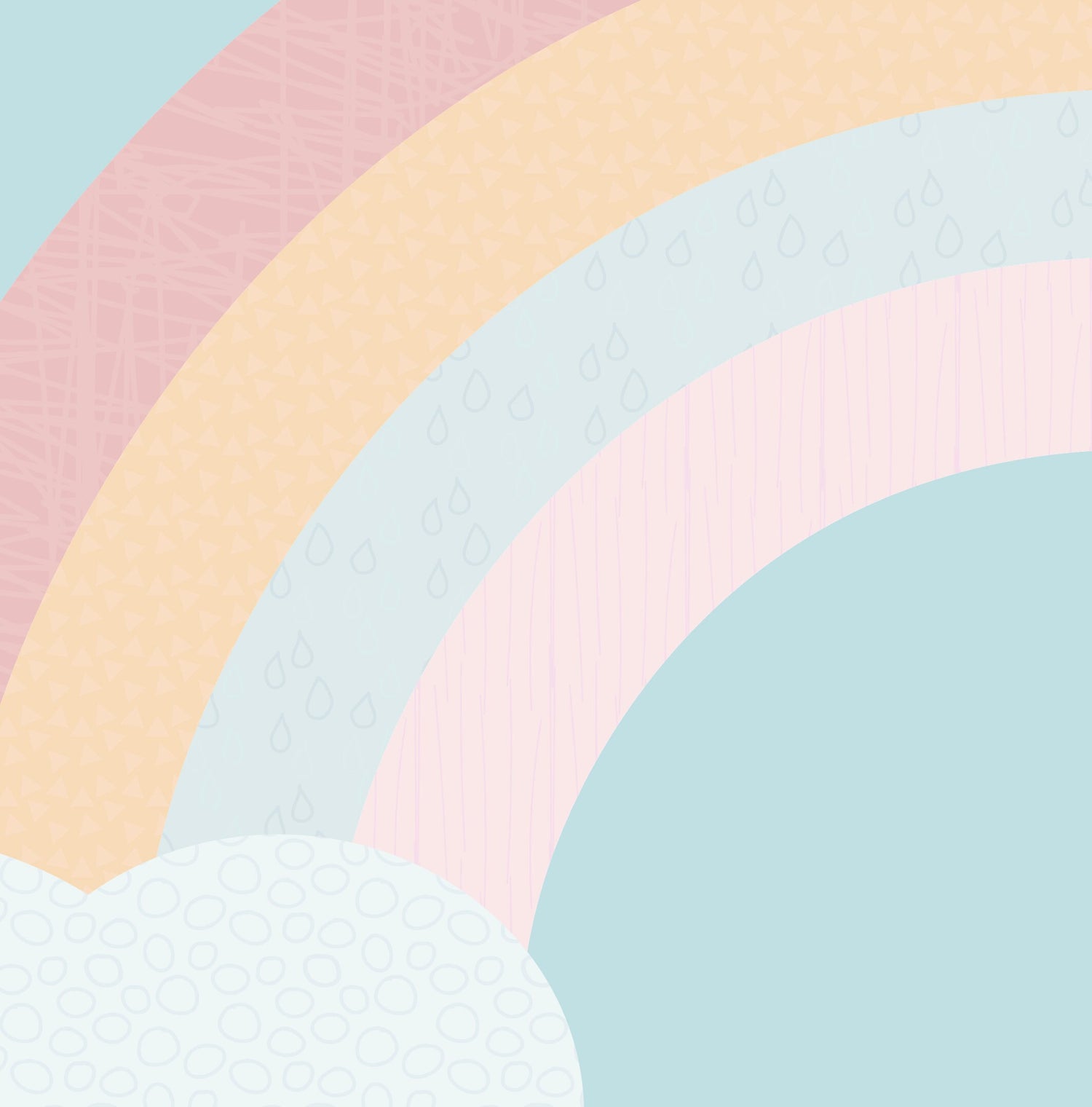 Rainbow Wallpaper Mural/ Muted Patchwork Rainbow Wallpaper/ Removable Wallpaper/ Peel and Stick Wallpaper/ Unpasted/ Pre-Pasted WW2098
