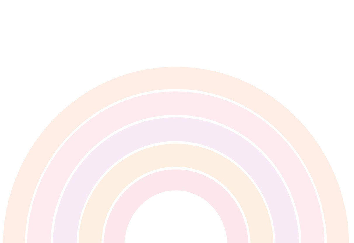 Wallpaper Pink Rainbow Mural/ Peachy Pastel Rainbow Wallpaper/ Removable Wallpaper/ Peel and Stick/ Unpasted/ Pre-Pasted Wallpaper WW20102