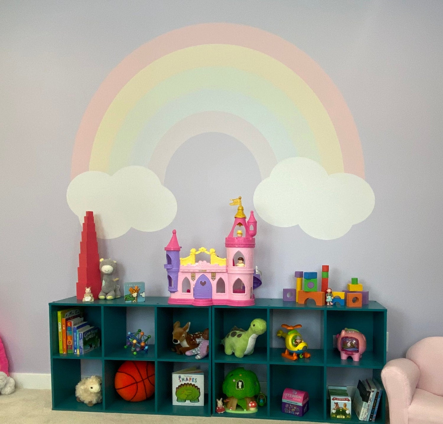 Pastel Rainbow DECAL // Removable Wallpaper // Peel and Stick Wallpaper // Unpasted Wallpaper // Pre-Pasted Wallpaper WW2156