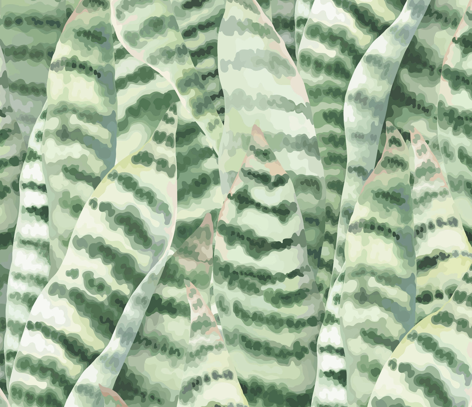 Peel and Stick Wallpaper Green/ Green Snake Plant Wallpaper/ Removable Wallpaper/ Unpasted Wallpaper/ Pre-Pasted Wallpaper WW2276