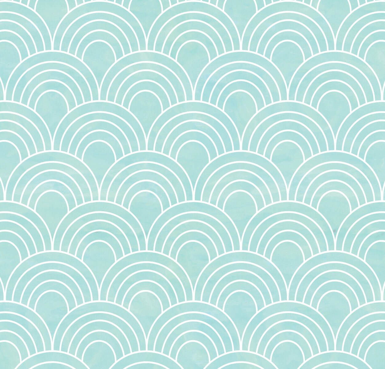 Peel and Stick Wallpaper Deco/ Teal Watercolor Arches Wallpaper/ Removable Wallpaper/ Unpasted Wallpaper/ Pre-Pasted Wallpaper WW2245