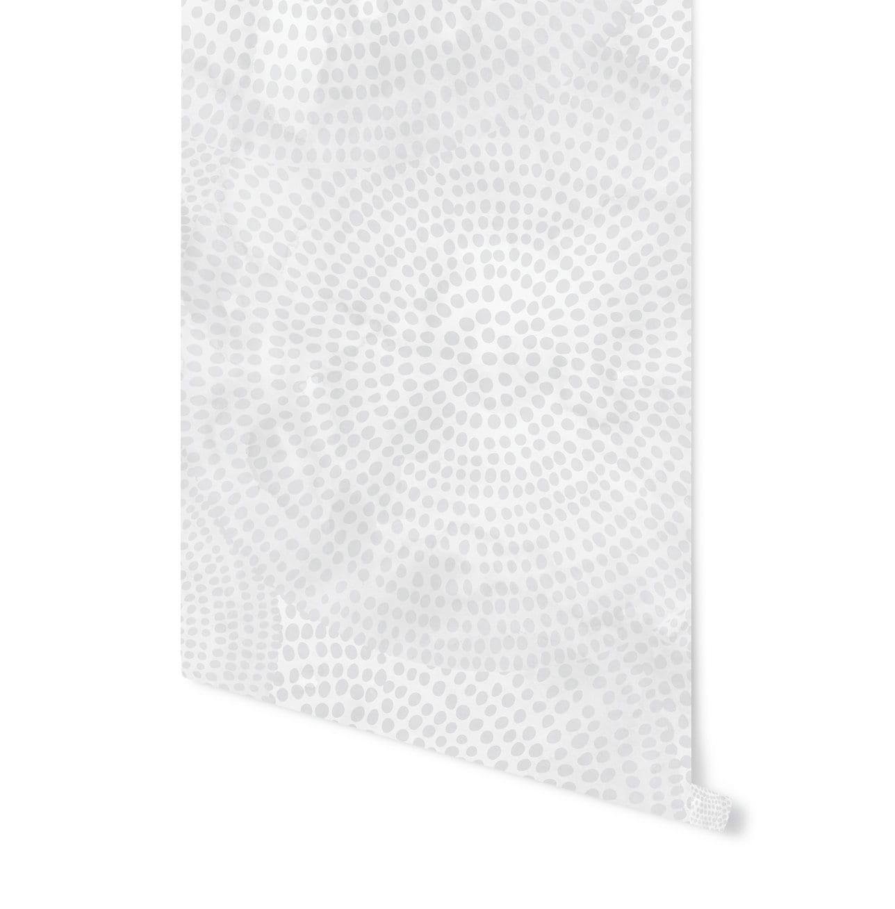 Peel and Stick Wallpaper Light Gray Pebble Watercolor Medallion/ Removable Wallpaper/ Unpasted Wallpaper/ Pre-Pasted Wallpaper WW2324