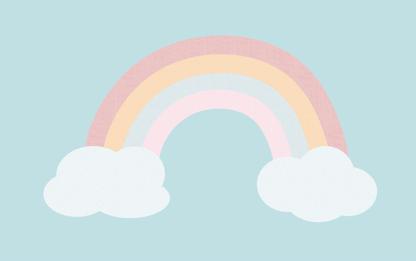 Rainbow Wallpaper Mural/ Muted Patchwork Rainbow Wallpaper/ Removable Wallpaper/ Peel and Stick Wallpaper/ Unpasted/ Pre-Pasted WW2098