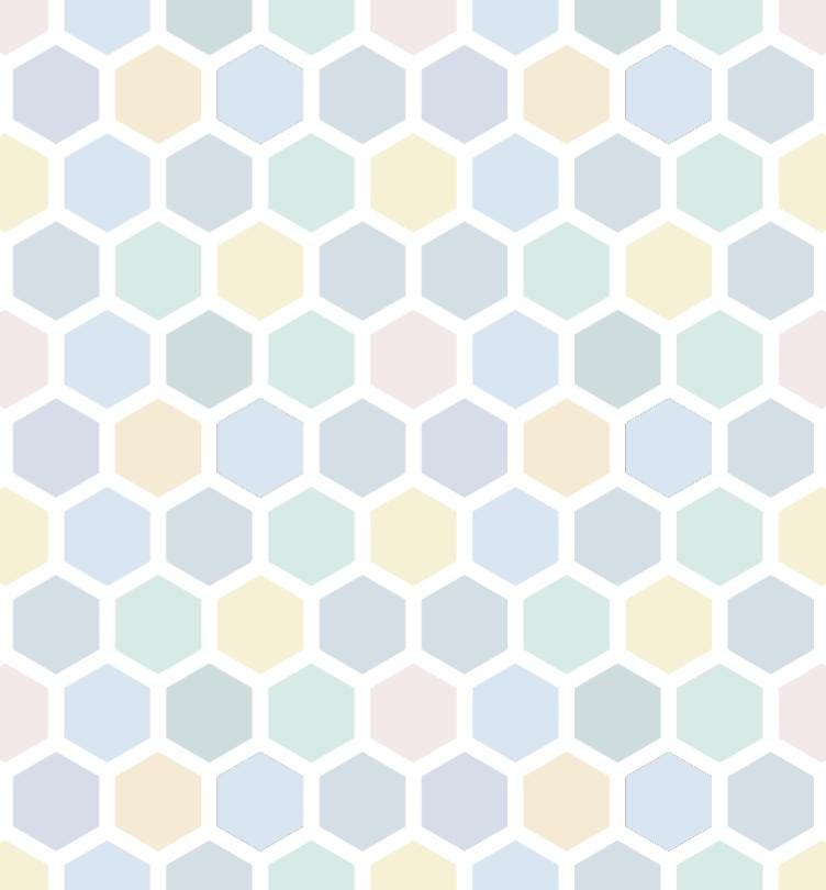 Peel and Stick Wallpaper Colorful Hexagons/ Pastel Hexagon Wallpaper/ Removable Wallpaper/ Unpasted Wallpaper/ Pre-Pasted Wallpaper WW1969