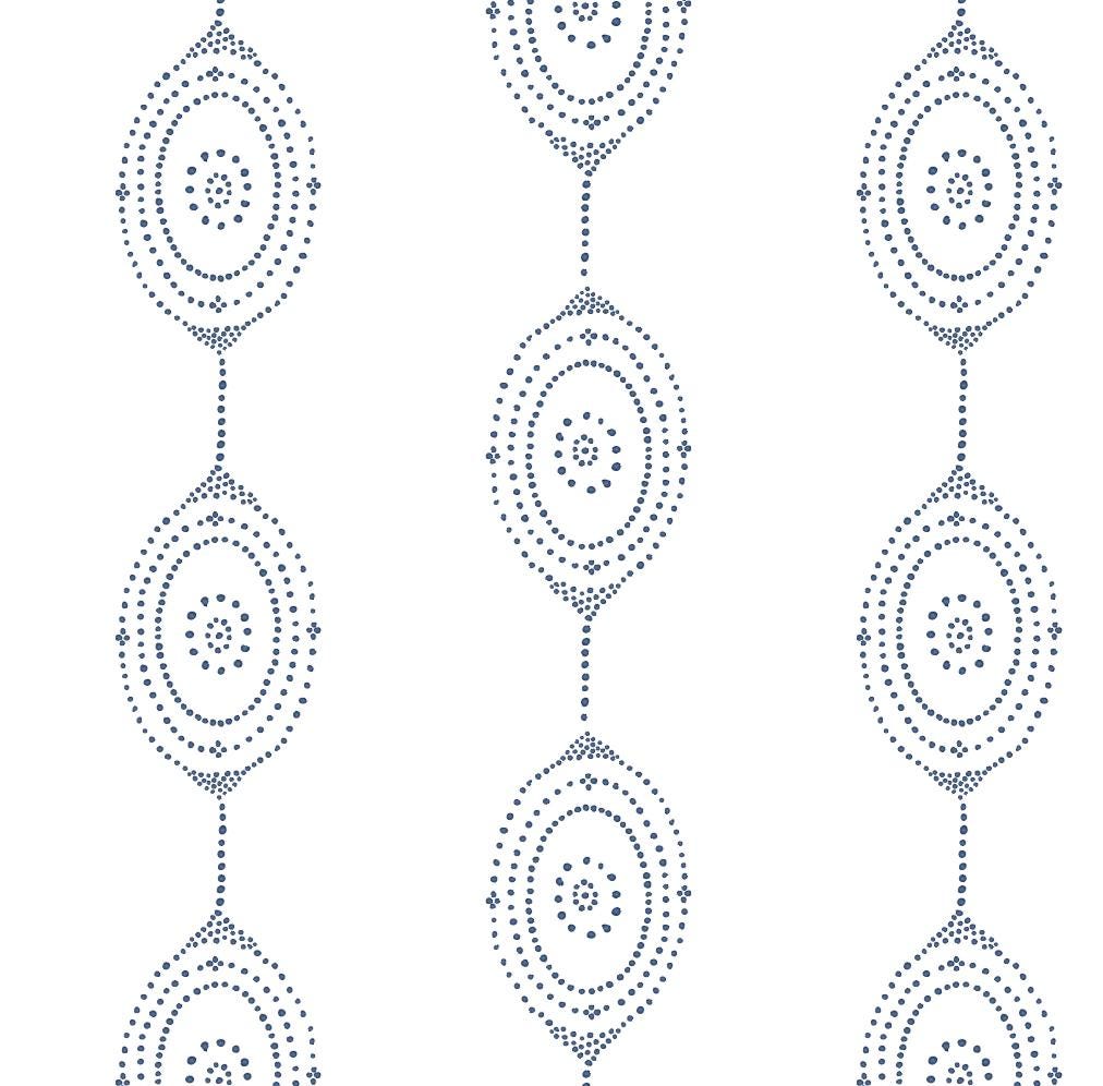 Peel and Stick Wallpaper Blue/ Navy Mandala Wallpaper/ Removable Wallpaper/ Unpasted Wallpaper // Pre-Pasted Wallpaper WW2059