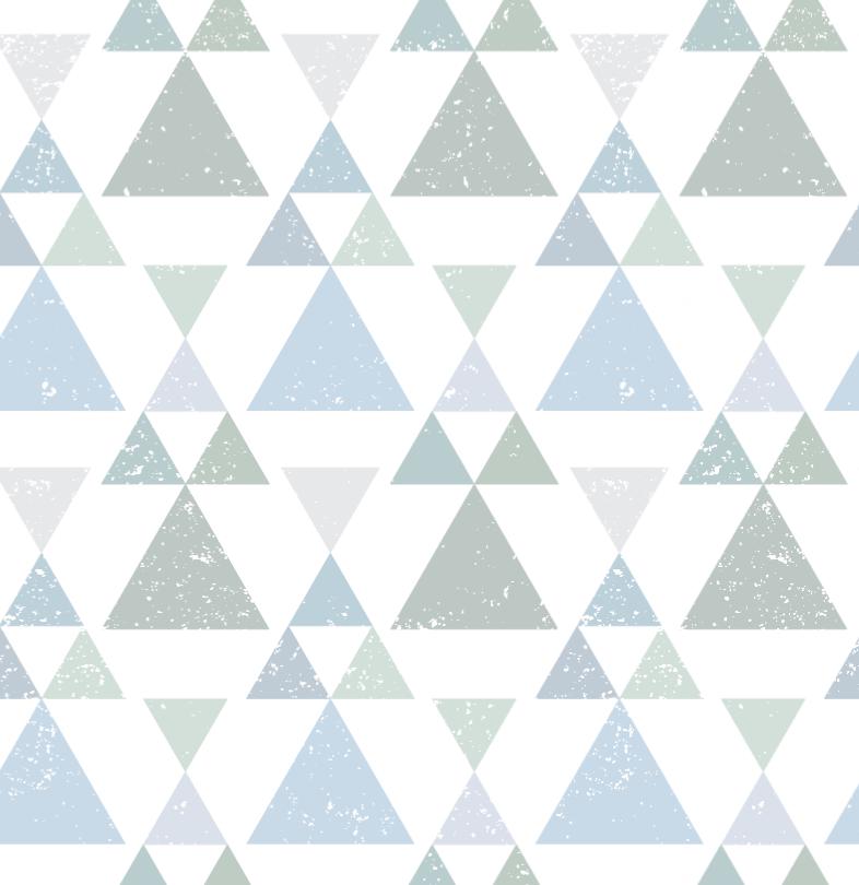 Blue and Teal Playful Triangles Wallpaper/ Kids Boys Baby Mountain Nature Nursery Removable/ Unpasted/ Pre-Pasted Wallpaper WW1971