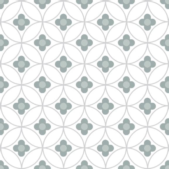 Sage Geometric Floral Removable Wallpaper/ Removable Wallpaper/ Unpasted Wallpaper/ Pre-Pasted Wallpaper WW1752