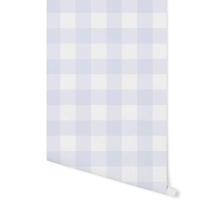 Wallpaper Plaid/ Gingham Wallpaper Peel and Stick/ Sophisticated Blue Buffalo Check Wallpaper/ Removable/ Unpasted/ Pre-pasted WW2326