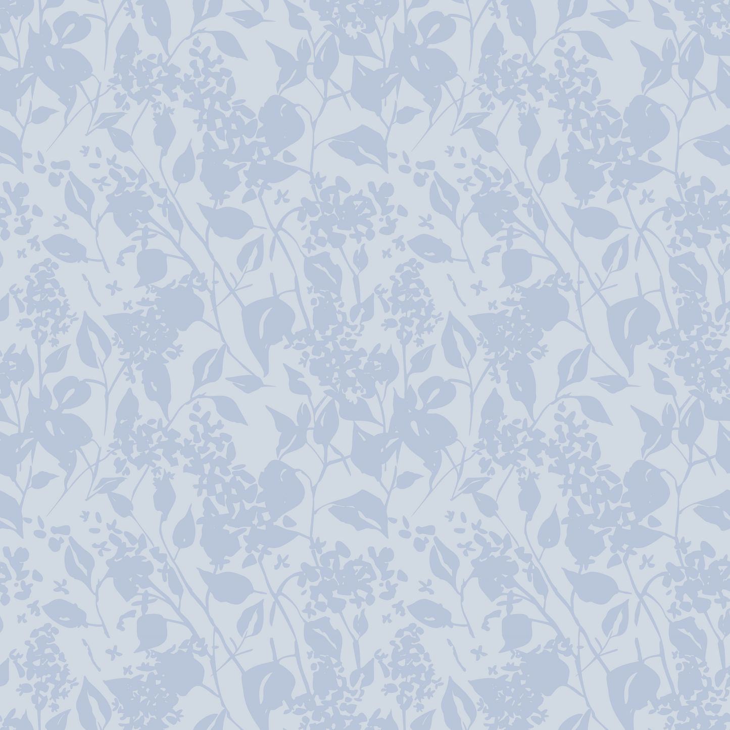 Soft Light Blue Abstract Floral Wallpaper WW2517