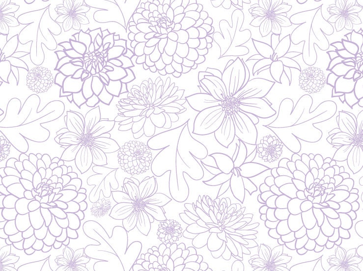 Purple Flower Wallpaper/ Big Violet Dahlia Peel and Stick Wallpaper/ Removable Wallpaper/ Unpasted Wallpaper/ Pre-Pasted Wallpaper WW1709A