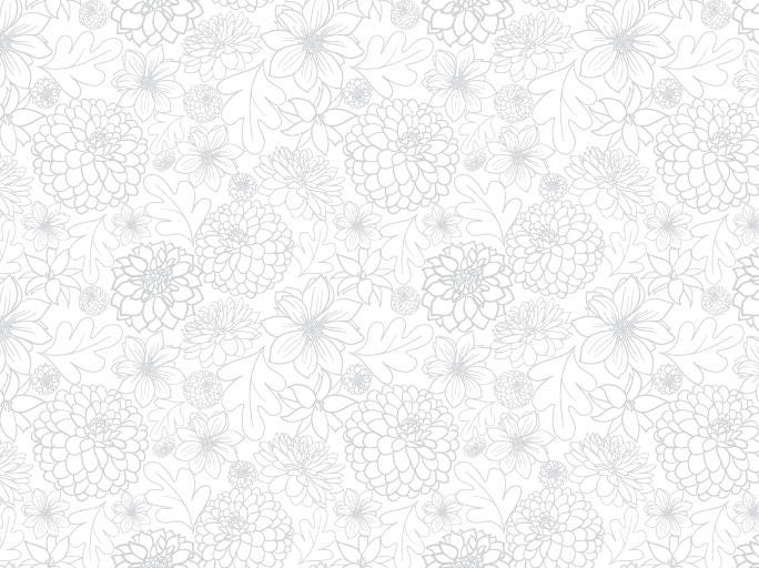 Peel and Stick Wallpaper Floral/ Small Grey Dahlia Wallpaper/ Removable Wallpaper/ Unpasted Wallpaper/ Pre-Pasted Wallpaper