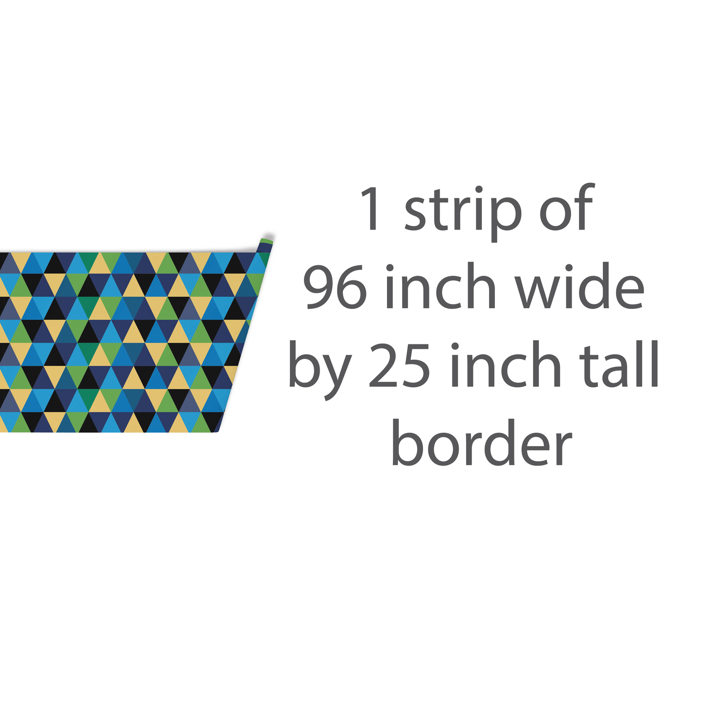 Black, Navy, Yellow and Green Triangles Wallpaper Border WW2612
