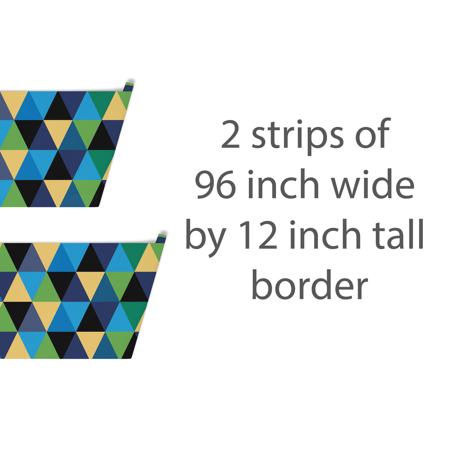 Black, Navy, Yellow and Green Triangles Wallpaper Border WW2612
