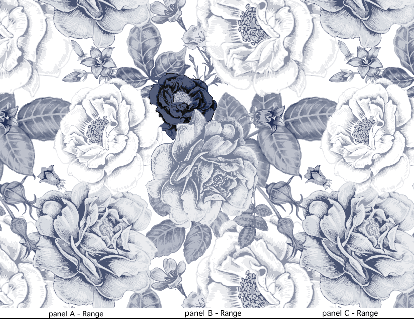 Vintage Navy Roses Wallpaper WW1920 - Custom Order