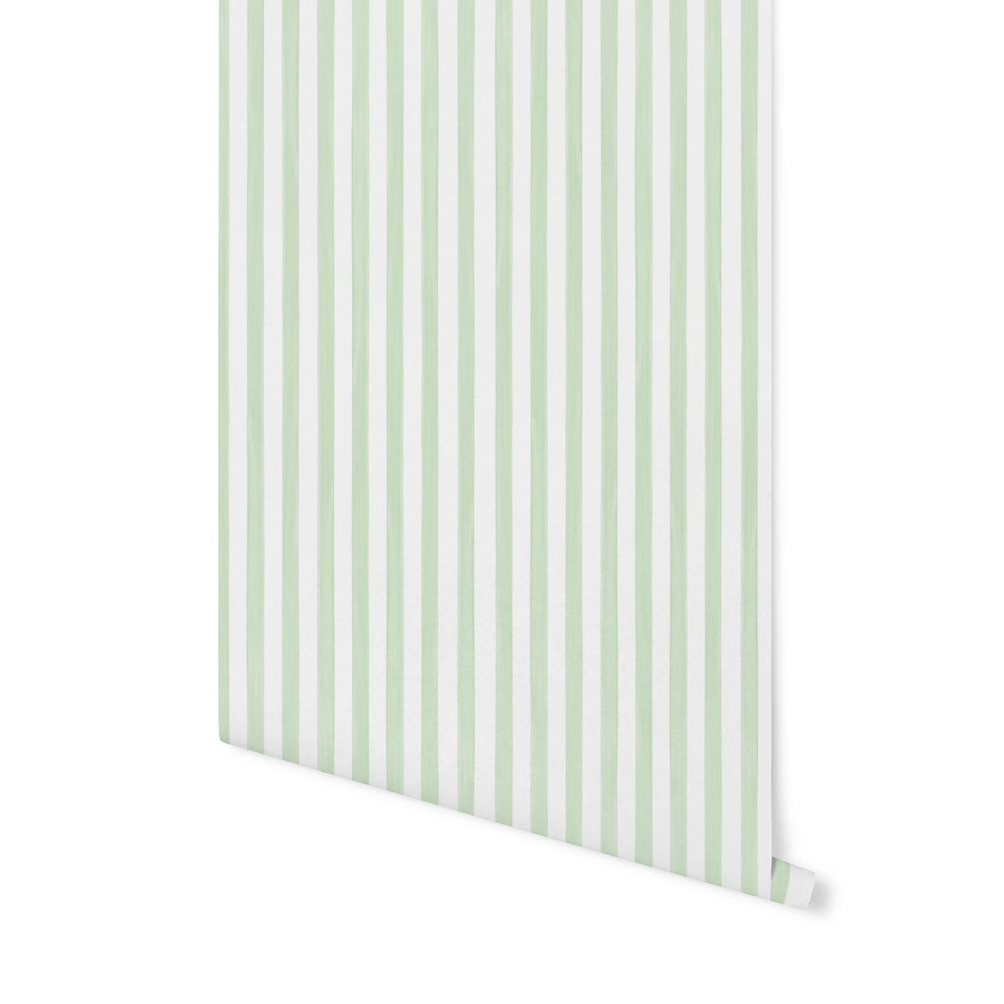 Chartreuse Green Watercolor Summer Stripes, seersucker inspired thin striped light spring green wallpaper WW2608
