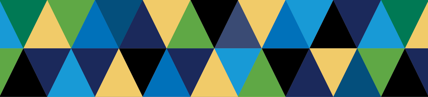 Black, Navy, Yellow and Green Triangles Wallpaper Border WW2612