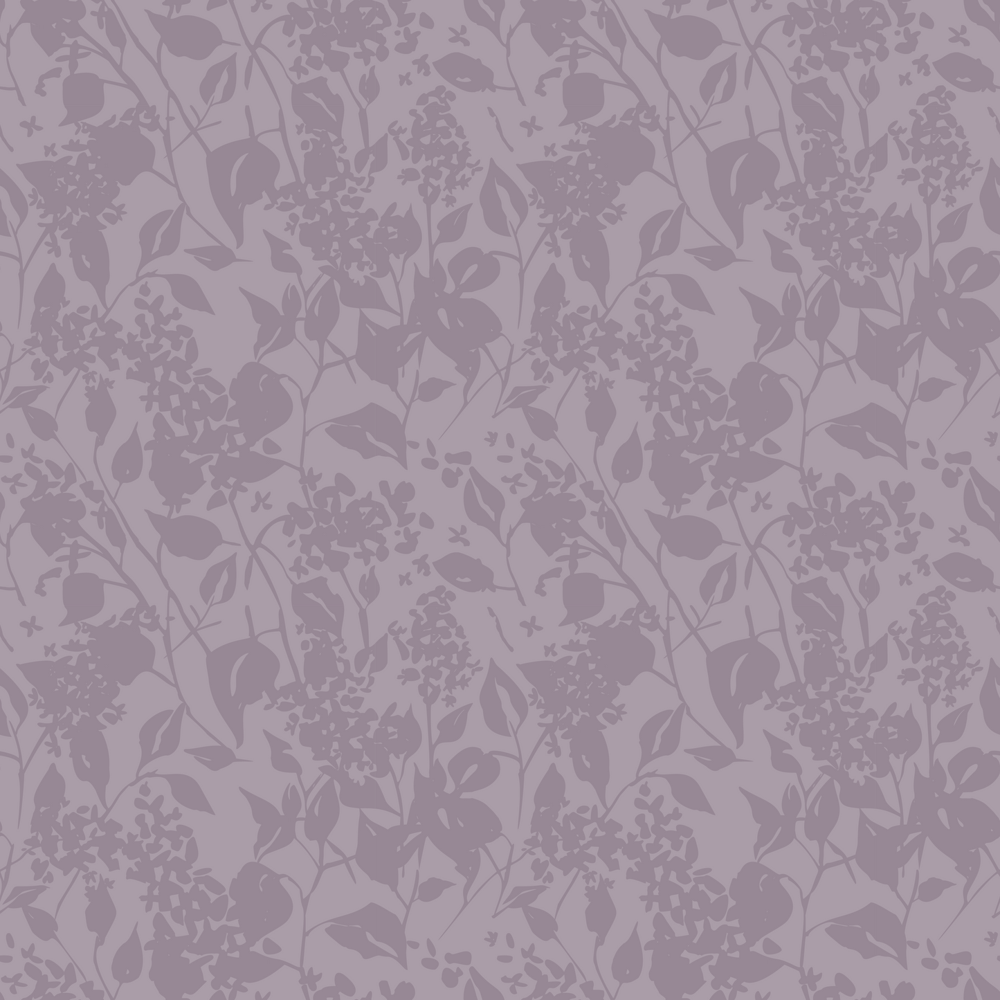 Dusted Plum Abstract Floral Wallpaper WW2510
