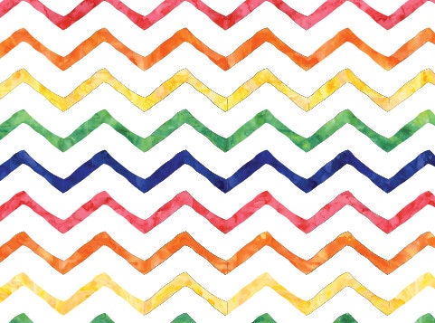 Peel and Stick Wallpaper Kids/ Watercolor Rainbow Chevron Wallpaper/ Removable Wallpaper/ Unpasted Wallpaper/ Pre-Pasted Wallpaper WW1740