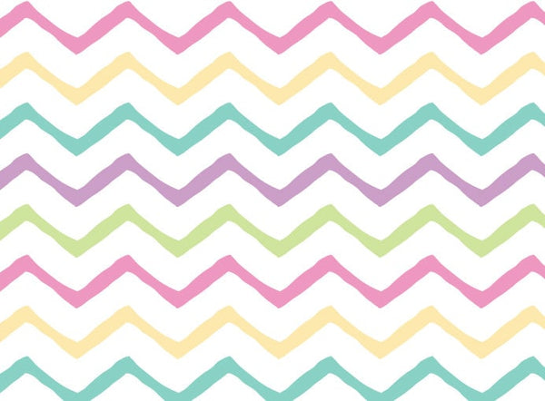 Peel and Stick Wallpaper Rainbow/ Candy Colored Chevrons Wallpaper/ Removable Wallpaper/ Unpasted Wallpaper/ Pre-Pasted Wallpaper WW1737