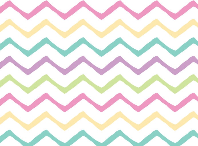 Peel and Stick Wallpaper Rainbow/ Candy Colored Chevrons Wallpaper/ Removable Wallpaper/ Unpasted Wallpaper/ Pre-Pasted Wallpaper WW1737