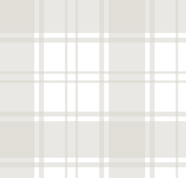 Wallpaper Plaid Gray/ Warm Gray Plaid Wallpaper/ Removable Wallpaper/ Peel and Stick Wallpaper/ Unpasted/ Pre-Pasted Wallpaper WW2026