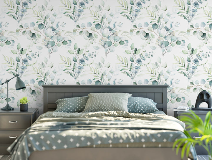 Peel and Stick Wallpaper Floral/ Ethereal Greenery Wallpaper/ Removable Wallpaper/ Unpasted Wallpaper/ Pre-Pasted Wallpaper WW2036