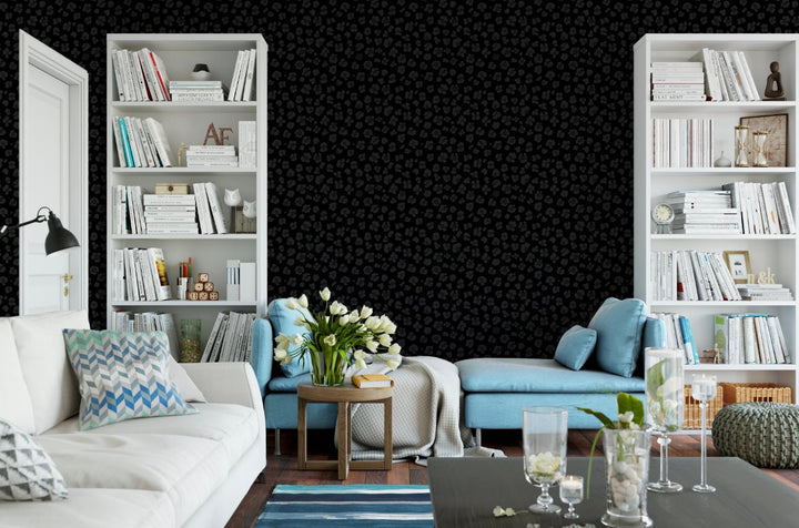 Black Leopard Wallpaper/ Removable Wallpaper/ Peel and Stick Wallpaper/ Unpasted Wallpaper/ Pre-Pasted Wallpaper WW2120