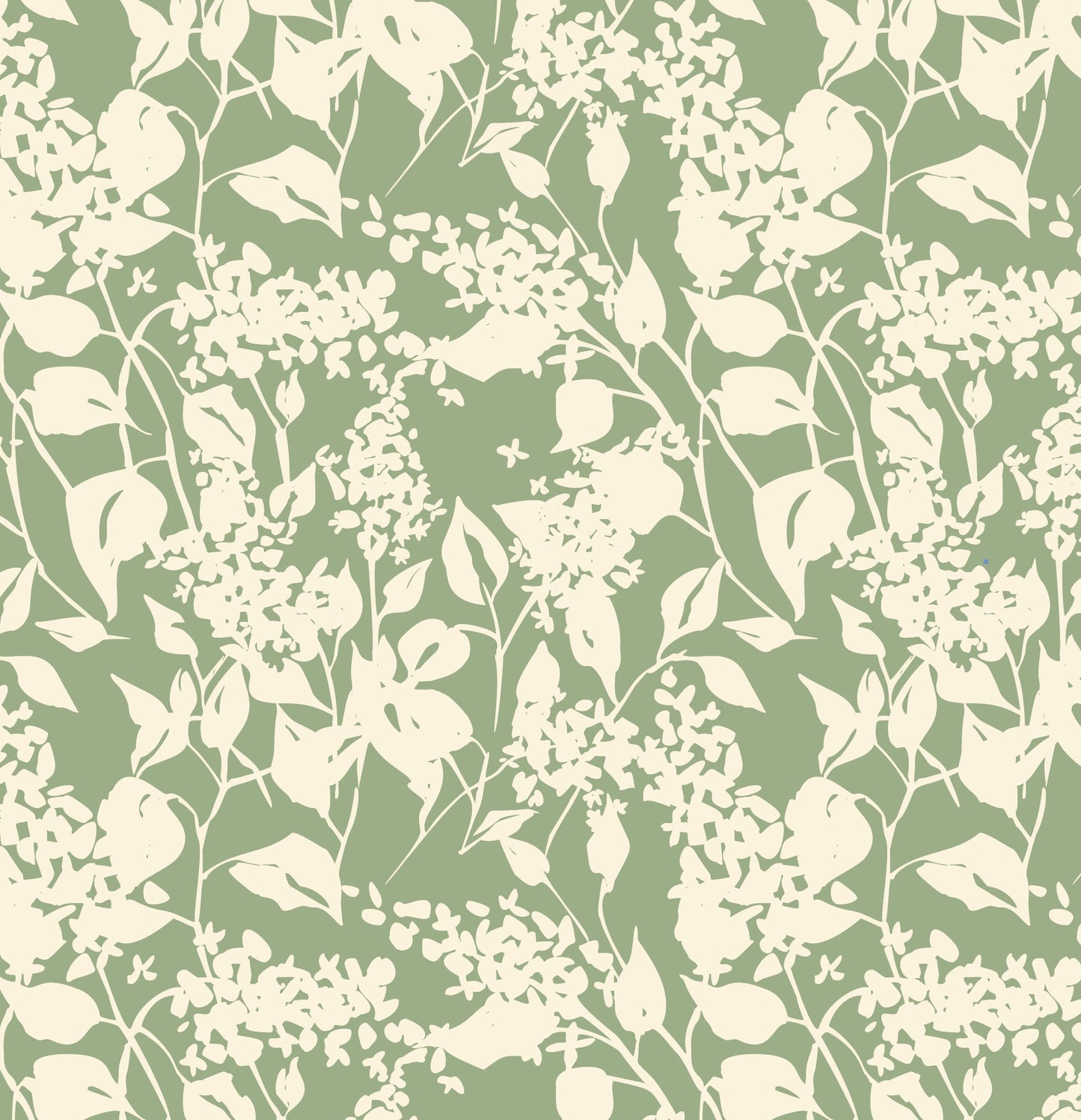 Green Abstract Floral Wallpaper // Removable Wallpaper // Peel and Stick Wallpaper // Unpasted Wallpaper // Pre-Pasted Wallpaper WW2134