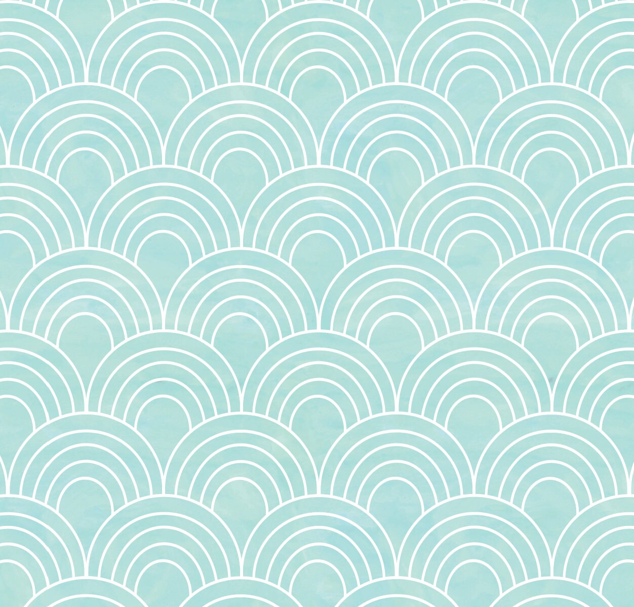 Peel and Stick Wallpaper Deco/ Teal Watercolor Arches Wallpaper/ Removable Wallpaper/ Unpasted Wallpaper/ Pre-Pasted Wallpaper WW2245