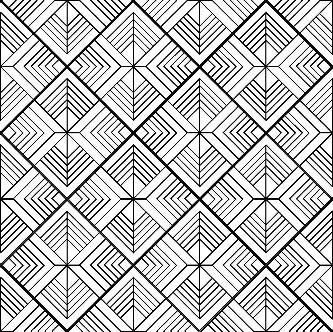 Peel and Stick Wallpaper Black/ Deco Diamonds Wallpaper/ Removable Wallpaper/ Unpasted Wallpaper/ Pre-Pasted Wallpaper WW2058