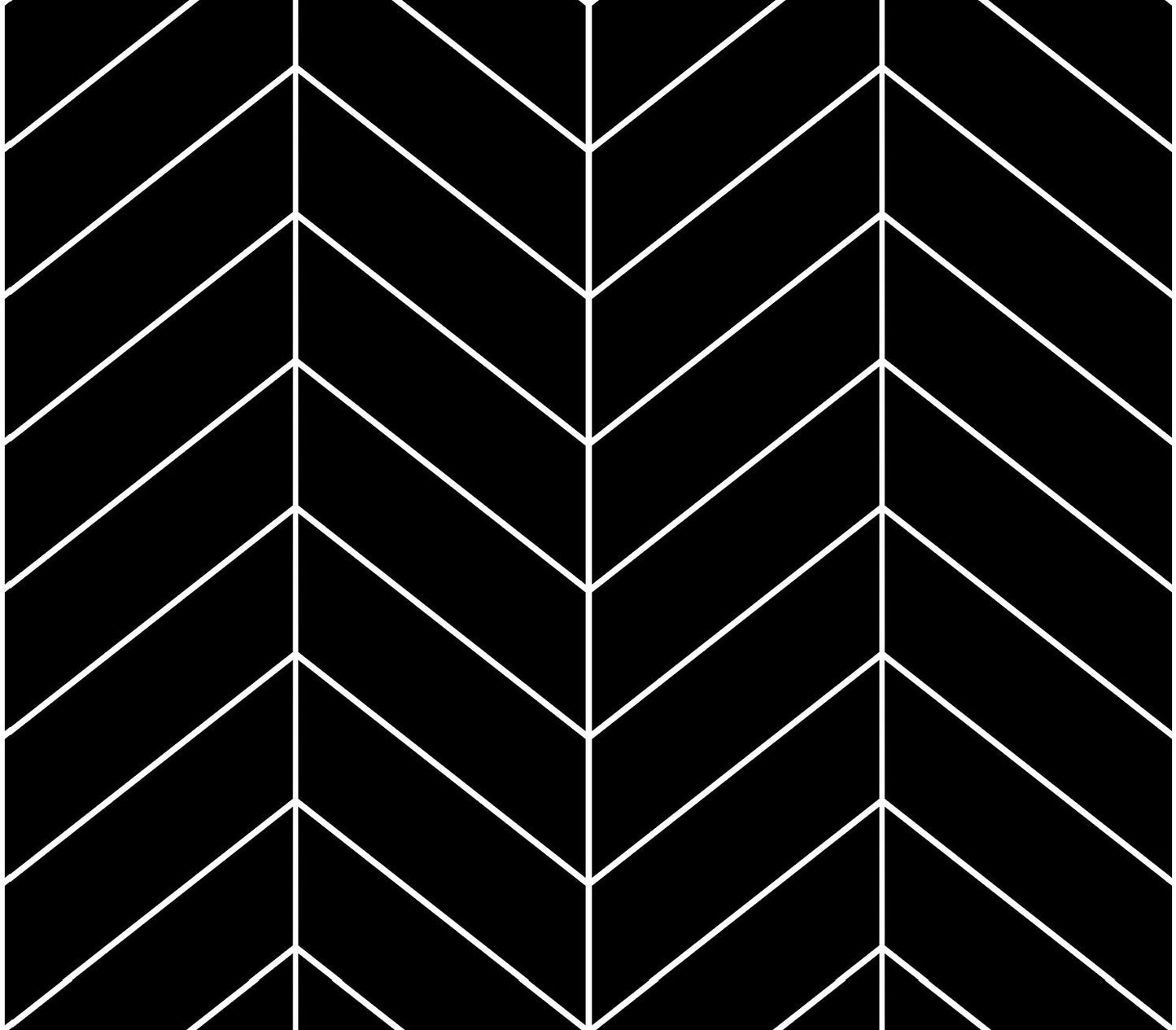 Peel and Stick Wallpaper Black and White/ Black Herringbone Chevron Wallpaper/ Removable Wallpaper/ Unpasted/ Pre-Pasted Wallpaper WW2269