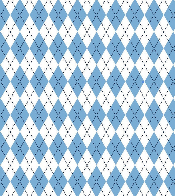 Carolina Blue Argyle Wallpaper/ Removable Wallpaper/ Peel and Stick Wallpaper/ Unpasted Wallpaper/ Pre-Pasted Wallpaper WW2305