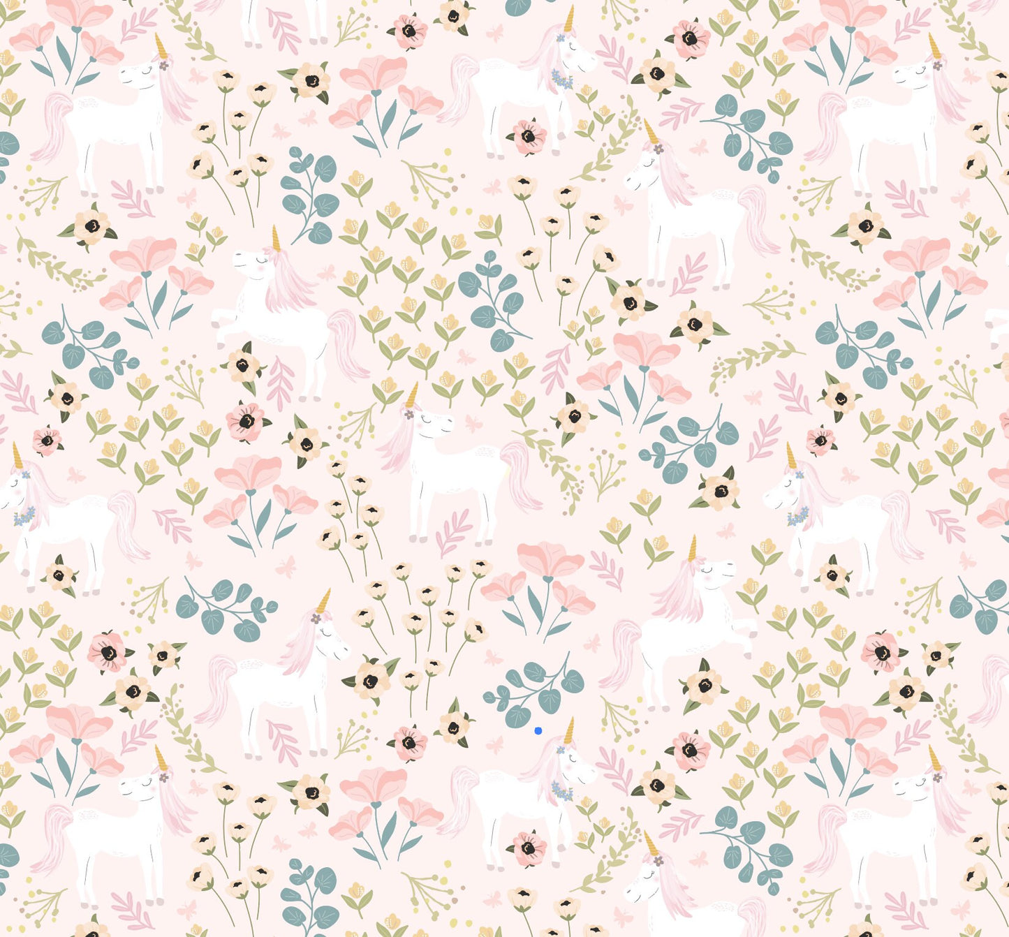 Pink Unicorn Floral Wallpaper/ Pastel Rainbow Wallpaper/ Boho Removable Wallpaper/ Peel and Stick/ Unpasted/ Pre-Pasted Wallpaper WW2322