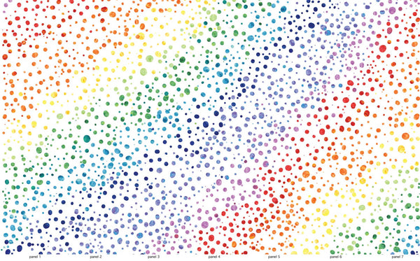 Rainbow Watercolor Spatter Dot Seamless Repeating Wall Mural Wallpaper/ Removable/ Peel and Stick/ Unpasted/ Pre-Pasted Wallpaper WW2333