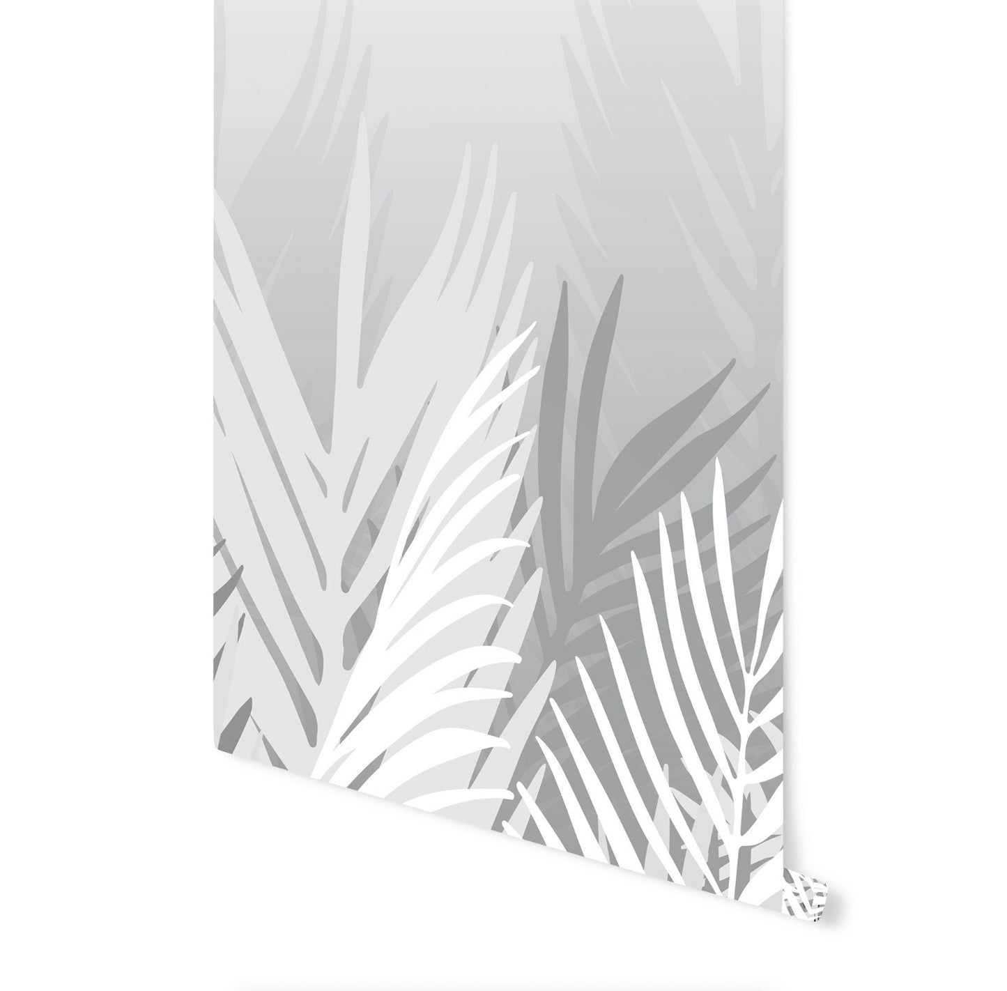 Wallpaper Tropical Palm Black Coastal/ Black and White Palm Mural/ Removable/ Peel and Stick/ Unpasted/ Pre-Pasted Wallpaper WW2096