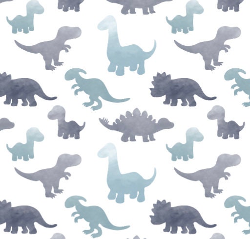 Peel and Stick Wallpaper Nursery/ Gray Watercolor Dino Wallpaper/ Removable Wallpaper/ Unpasted Wallpaper/ Pre-Pasted Wallpaper WW1810