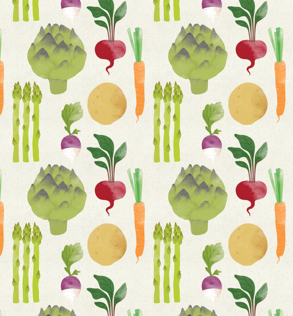 Vegetable Wallpaper // Removable Wallpaper// Peel and Stick Wallpaper// Unpasted Wallpaper // Pre-Pasted Wallpaper WW1941