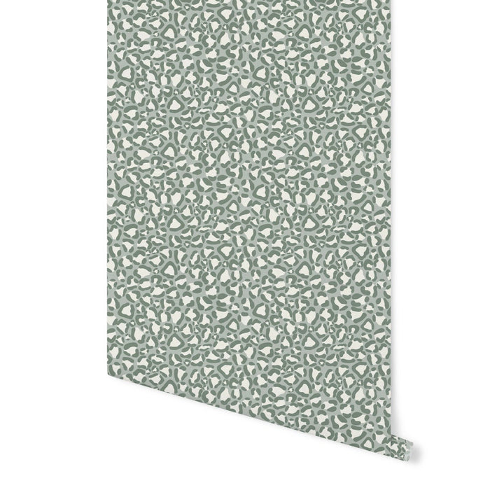 Peel and Stick Wallpaper Green/ Sage Green Modern Leopard Print Wallpaper/ Removable Wallpaper/ Unpasted Wallpaper/ Wallpaper WW2143