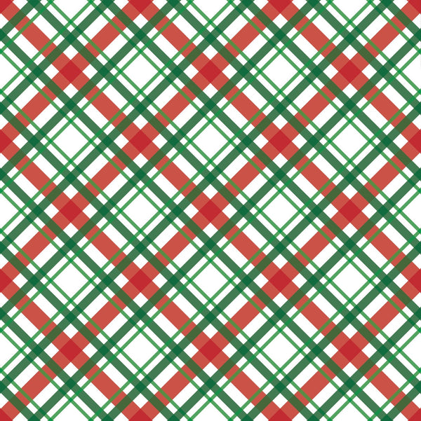 Diagonal Christmas Plaid Red and Green Wallpaper/ Removable/ Peel and Stick/ Unpasted/Pre-Pasted Wallpaper WW2405