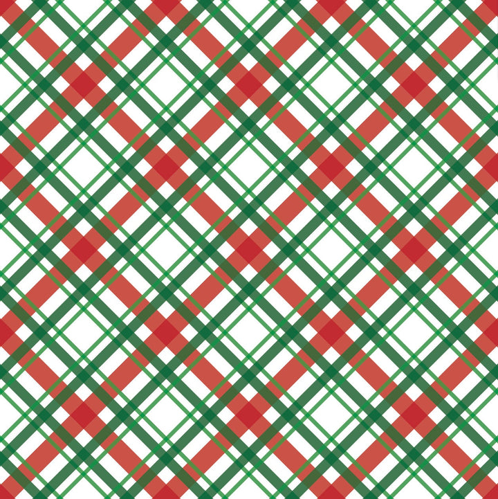 Diagonal Christmas Plaid Red and Green Wallpaper/ Removable/ Peel and Stick/ Unpasted/Pre-Pasted Wallpaper WW2405