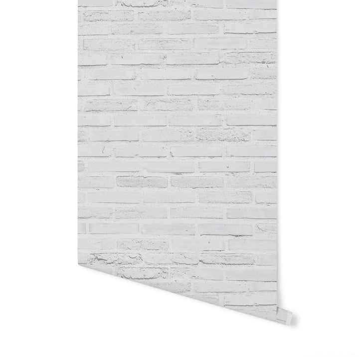 White Brick Wallpaper/ Removable Wallpaper/ Peel and Stick Wallpaper/ Unpasted Wallpaper/ Pre-Pasted Wallpaper WW2090