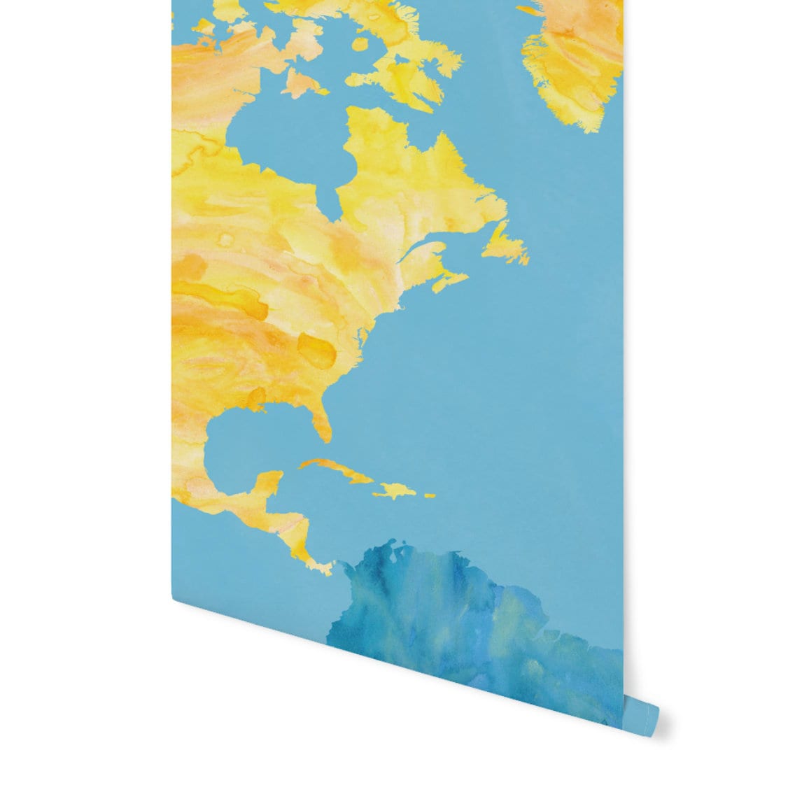 Rainbow Map Wallpaper Mural/ Rainbow Watercolor Map Wallpaper/ Removable/ Peel and Stick/ Unpasted/ Pre-Pasted Wallpaper WW1850