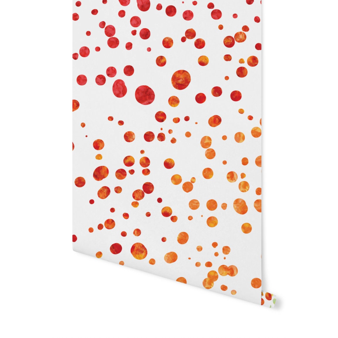 Rainbow Watercolor Spatter Dot Wallpaper/ Removable Peel and Stick, Unpasted Pre-Pasted WW1812