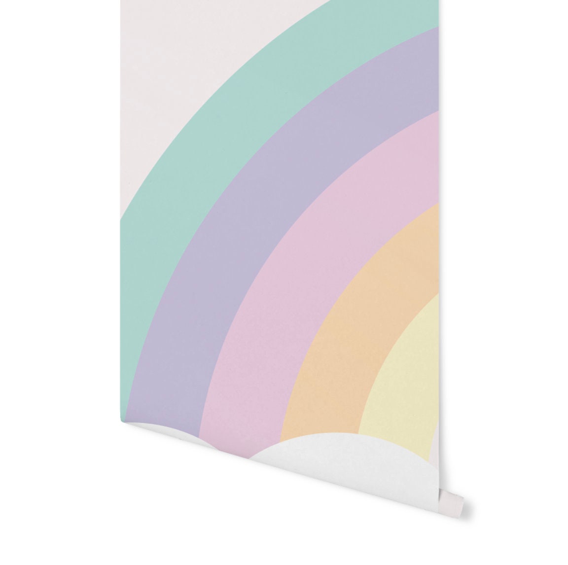 Blushing Peach Rainbow Wall Mural Wallpaper/ Removable Wallpaper/ Peel and Stick Wallpaper/ Unpasted Wallpaper/ Pre-Pasted Wallpaper WW20101