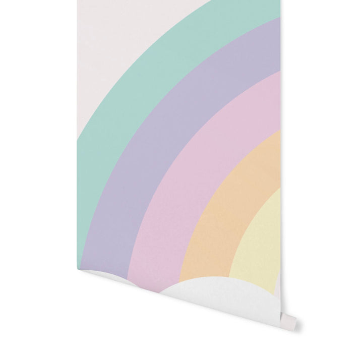 Blushing Peach Rainbow Wall Mural Wallpaper/ Removable Wallpaper/ Peel and Stick Wallpaper/ Unpasted Wallpaper/ Pre-Pasted Wallpaper WW20101